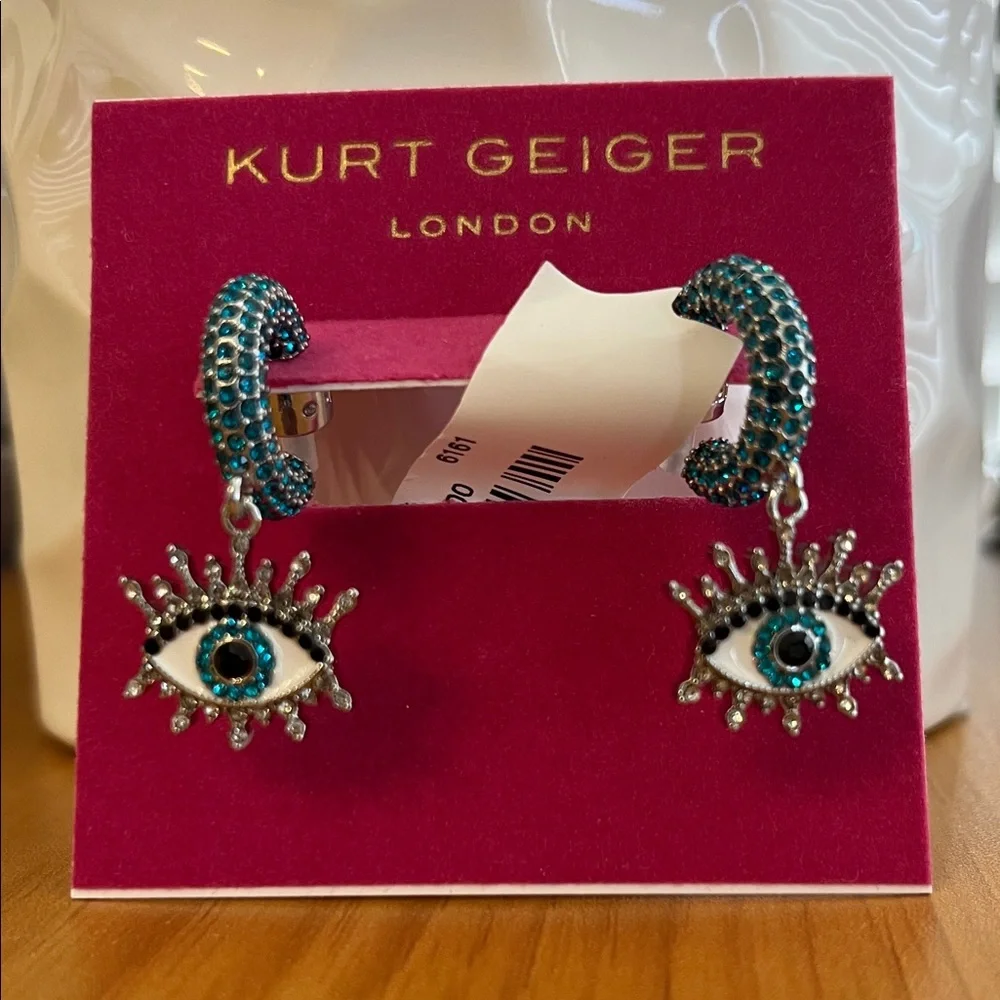 Kurt Geiger London Evil Eye Earrings NWT